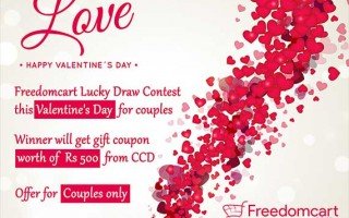 Just register in Freedomcart.com and get a chance  to win a free gift coupon worth Rs 500*